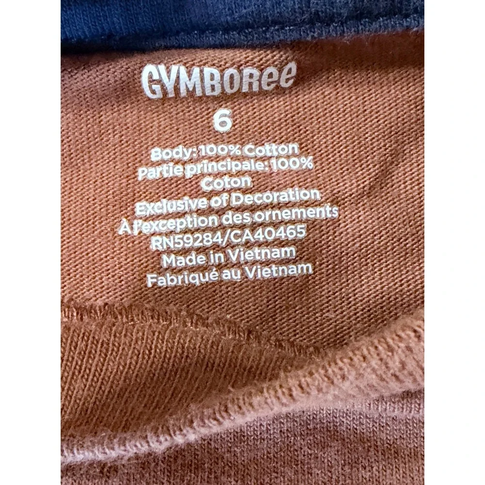 Gymboree Boys Size 6 Brown Long Sleeve Airplane Applique Graphic T-Shirt 7000521